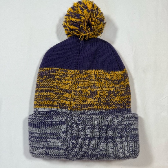 47 Brand Purple and Gold MN Vikings Pom-Pom Beanie #skol - Picture 6 of 8